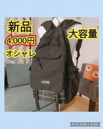 새상품 YILETAO 백팩 여성용 블랙 대용량 포켓
