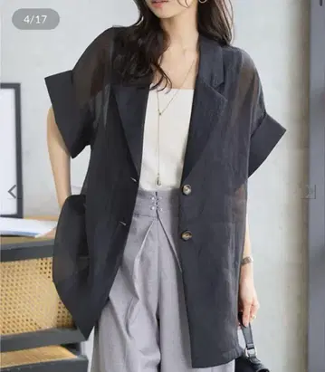 고베 레터스 시어 테일러드 자켓 블랙 K1390