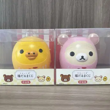 리락쿠마 후쿠다루마쿠지 코리락쿠마 키이로이토리 저금통