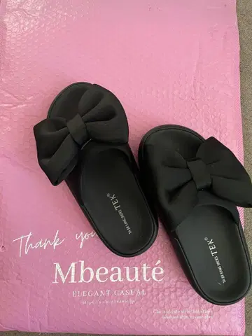 Mbeaute Big ribbon 블랙 샌들 235 택 포함 새상품