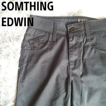 SOMETHING(EDWIN) 블랙 치노 팬츠