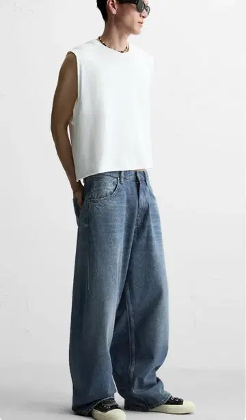 ZARA 배기 벌룬 데님 청바지 벌룬 슬리브 핏