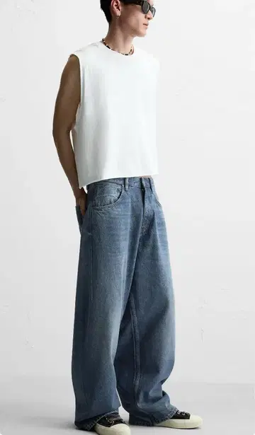 ZARA 배기 벌룬 데님 청바지 벌룬 슬리브 핏