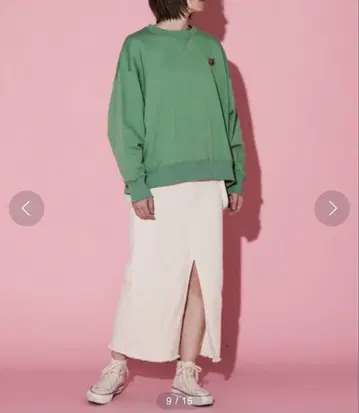 컨버스 도쿄 데님 슬릿 스커트