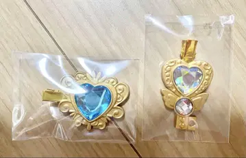 세본스타 앞머리 클립 엔젤 키 더블 보석 레이스 하트 세트
