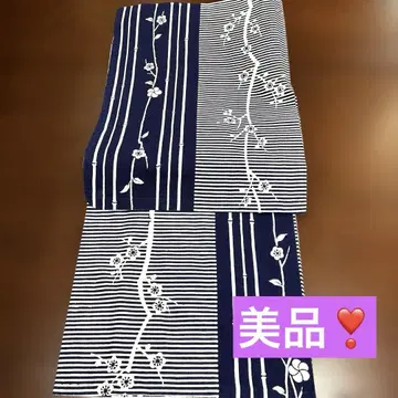 목화 유카타, 세련된 디자인, 클리닝 완료(^^)