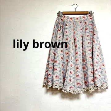 릴리 브라운 Lilly brown 자수 꽃무늬 스커트 레이스 여성용 F