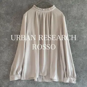 URBAN RESEARCH ROSSO 하이넥 프릴 긴팔 블라우스