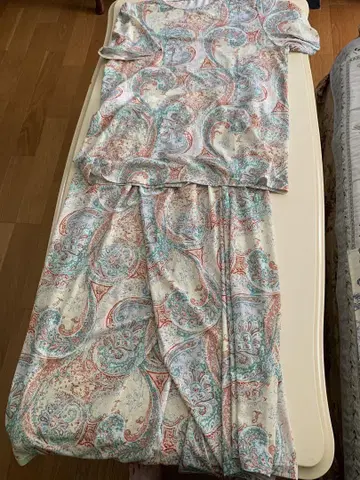 패턴 접촉 냉감 셋업 페이즐리