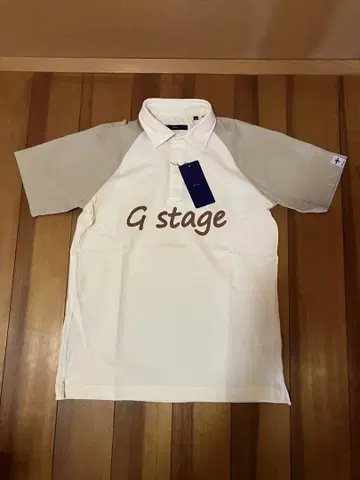 새상품 g-stage 청량 카노코 옷깃 로고 프린트 피케 셔츠
