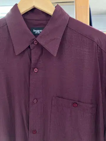 haggar 버건디 반팔 셔츠
