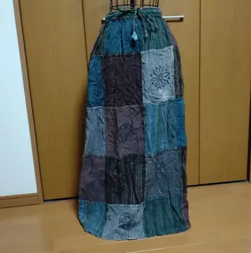 새상품 동양인 패치워크 롱 스커트