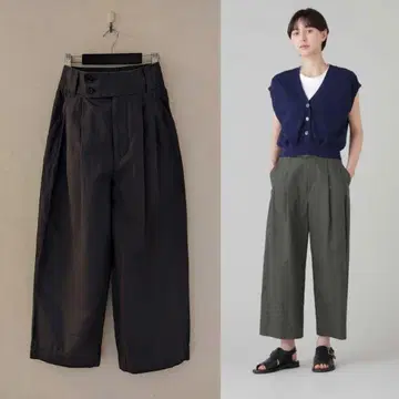 마가렛 호웰 PLAIN WEAVE COTTON LINEN 팬츠