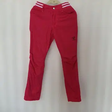 휠라 핑크 슬림 핏 팬츠