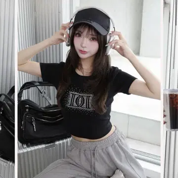 다리치 Darich 샤이니 DD 로고 컴팩트 티셔츠 블랙