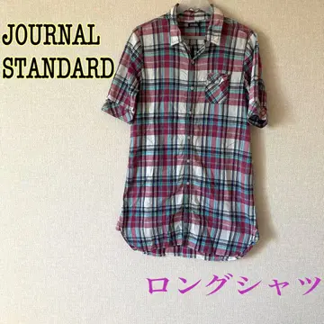 JOURNAL STANDARD 인도 면 튜닉 롱 셔츠 원피스