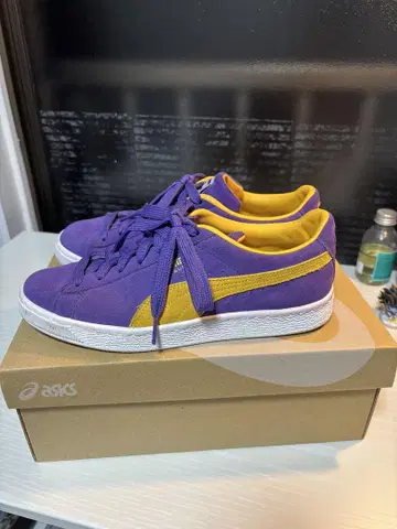 Puma 스웨이드 스니커즈 보라색/노랑