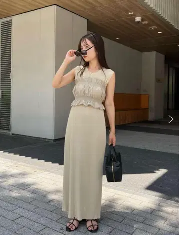 뷔스티에 세트 라메 원피스 카프리슈 마쥬