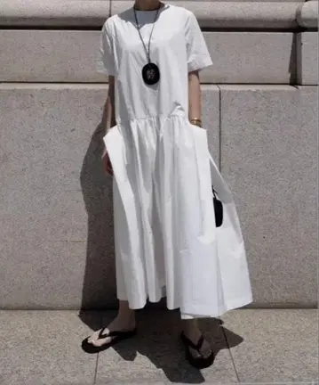 마챗 machatt 형태 셔츠 드레스 미사용 새상품 화이트