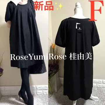 새상품! 가쓰라 유미 로즈 유미 가쓰라 청량 튜닉 원피스 F 블랙