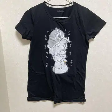 캐릭터 그래픽 티셔츠 M 사이즈 블랙