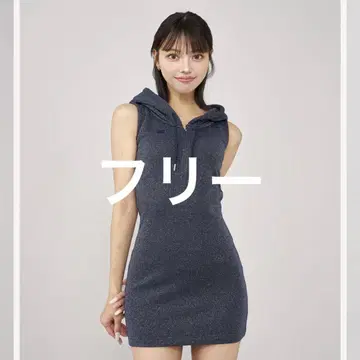 다리치 라메스 맨투맨 미니 원피스 NVY 네이비