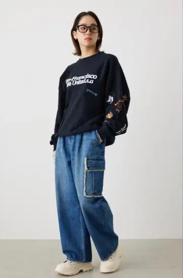 RODEO CROWNS 카고 팬츠 S 사이즈 데님 블루