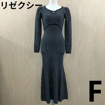 리젝시 하이웨스트 절개 니트 원피스 F0724B07