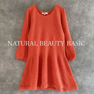 NATURAL BEAUTY BASIC 페플럼 니트 7부 소매