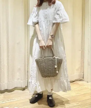 사만사 모스모스 도비 절개 레이스 원피스