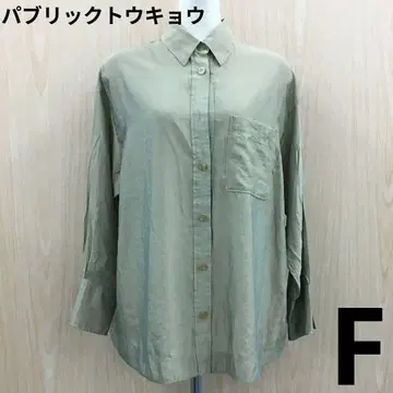 퍼블릭 도쿄 얇은 소재 백 슬릿 셔츠 F0724A16