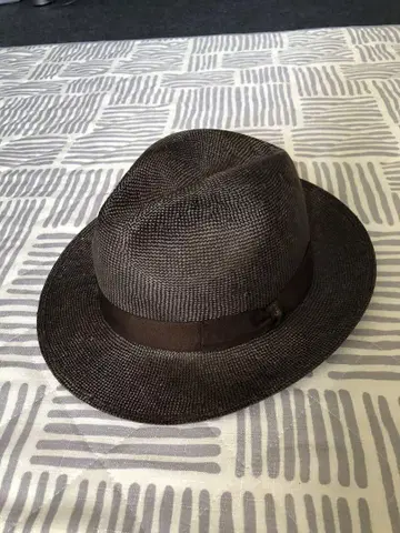Borsalino 볼사리노 밀짚 모자 다크 브라운 59cm