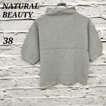 R3420//내추럴 뷰티 [38] 반팔 니트 하이넥 그레이
