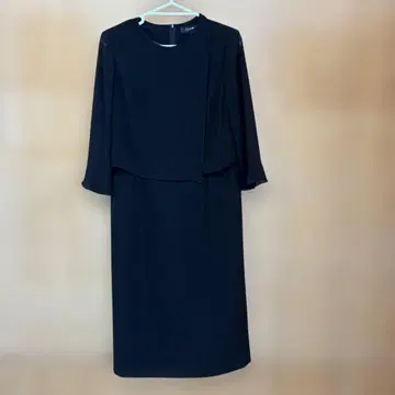 소와르 예복 상복 블랙 플레어 슬리브 원피스