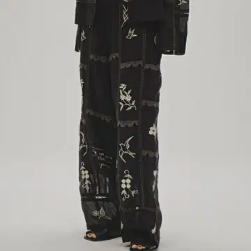 오늘의 자수 패치워크 팬츠