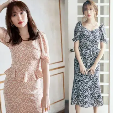 헤르립토 체리 패턴 투피스 루즈 BEGM