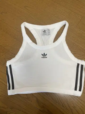 아디다스 화이트 탱크탑 2XL 숏 기장