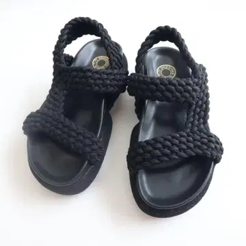 Dries Van Noten 블랙 뜨개질 샌들