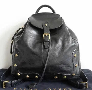 Ralph Lauren 블랙 가죽 백팩
