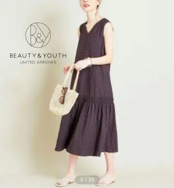 B&Y UNITED ARROWS 깅엄 체크 티어드 원피스 S