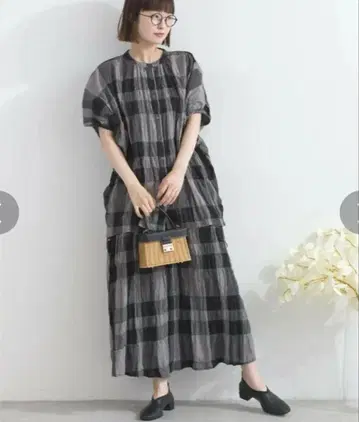 lupilien 루피리안 믹스 체크 드로스트 셔링 스커트