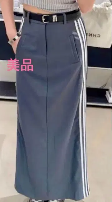 한국 패션 사이드 라인 롱 스커트