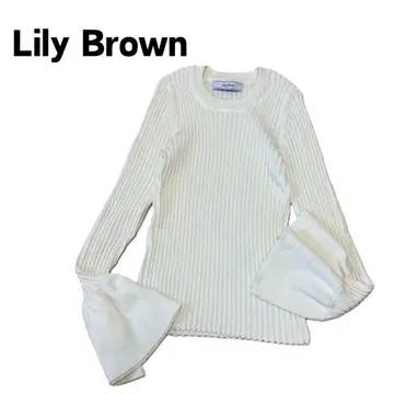 릴리 브라운 Lily Brown 리브 니트 플레어 슬리브 니트