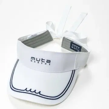 Muta MARINE 무타 마린 백 리본 자수 선바이저 화이트 F
