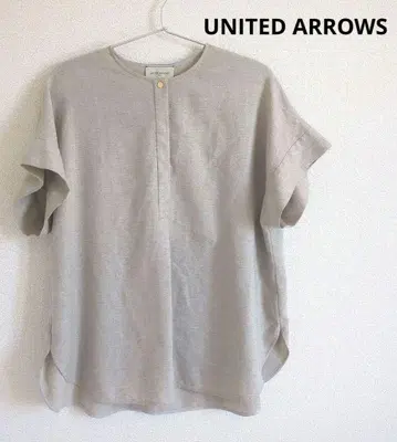UNITED ARROWS 노카라 스키퍼 숏 슬리브 블라우스