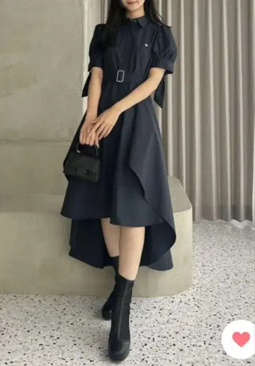 POLO BCS 헴 레이어드 셔츠 원피스 M 사이즈