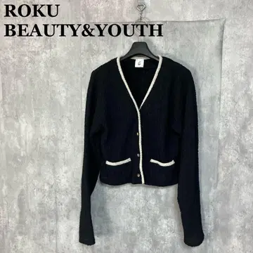 ROKU 셔링 V 넥 가디건