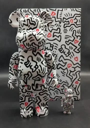 MEDICOMTOY 베어브릭 키이스 해링 #8 100% 및 400%
