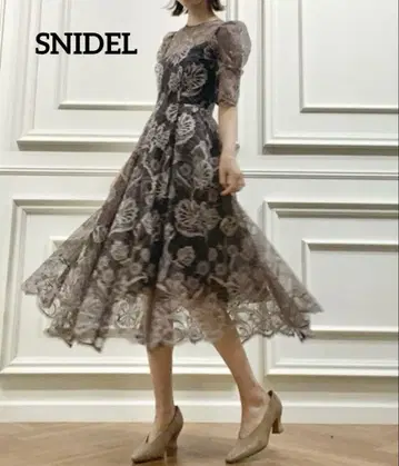 SNIDEL 레이스 볼륨 원피스 결혼식 파티