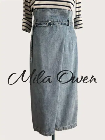 Mila Owen 하이 웨스트 타이트 스커트 랩 스커트